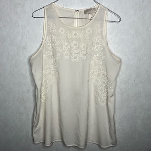 Cream Loft Blouse Tank Top